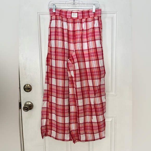 J. Crew Other - J. Crew Pink and White Plaid Pajama Pants